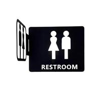 Restroom Sign | Iron Easy Install Wall Sculpture,Modern Restroom Sign For Business | Bathroom Signs Decor For Entryway Dining Room Commercial Mall Hotel Public Toilets Apartment