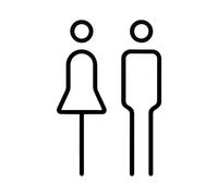 Restroom Signs Business 2D - Flat Bathroom Door Decor, Restaurante Sign Hotel Cafe, Office Shopping Mall School Gym | Business 2D Flat Bathroom Door Decor Restaurante Restroom Sign for Hotel