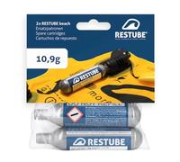 Restube Beach Botella de CO2 de Recambio para Boya de Natación de Inflado Rápido (Set de 2) - Bombonas de CO2 Impermeables Compatibles con Uso Marino