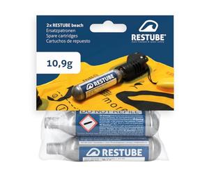 Restube Beach Botella de CO2 de Recambio para Boya de Natación de Inflado Rápido (Set de 2) - Bombonas de CO2 Impermeables Compatibles con Uso Marino