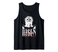 Resucitado Dios Fe Jesús Religioso Cristiano Bendito Cita Camiseta sin Mangas