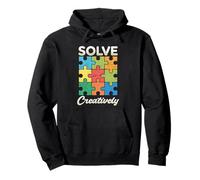 Resuelve un Pensador de Rompecabezas creativamente Colorido Sudadera con Capucha