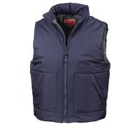 Result Chaleco Forro de Polar, Re44a, Liso, Unisex, Color Azul Marino, tamaño Medium