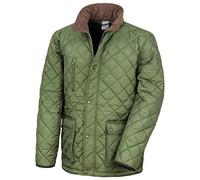 Result Cheltenham - Chaqueta acolchada para hombre, con forro polar en el interior, impermeable, resistente al viento verde oliva XXX-Large