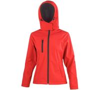 Result Core Chaqueta con capucha modelo Lite Softshell para mujer (BC3252)