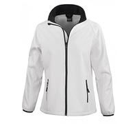 Result Core Ladies Printable Softshell Chaqueta, Blanco (Blanco/Negro), 46 para Mujer