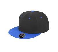 Result - Gorra/Visera Unisex Visera Plana Original 2 Colores Modelo Bronx Core con Cierre Snapback (Talla Única) (Negro/Azul Celeste)