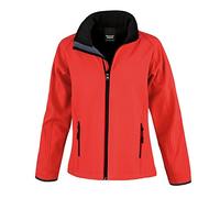 Result Chaqueta softshell R231F imprimible Rojo/Negro Talla M para mujer
