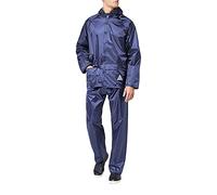 Result Traje de lluvia para hombre compuesto por chubasquero y pantalón de lluvia, impermeable, L, azul real, azul cobalto, L