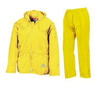 Result Traje Impermeable para Hombre (Chaqueta y Traje de pantalón), Amarillo neón, XXL