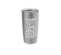 Resulta que me importan los resultados de fútbol Fans Jugadores Vaso térmico de acero inoxidable de doble pared