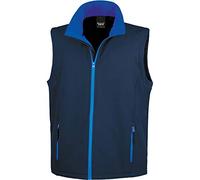 Resultado R232 m imprimible Chaleco Softshell para Hombre, Unisex, Color Navy/Royal, tamaño XL