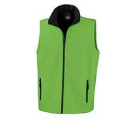 Resultado R232 m imprimible Chaleco Softshell para Hombre, Unisex, Color Vivid Green, tamaño Medium