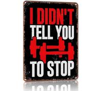 Results Come Metal Sign Fitness for Home Gym Office 8 X 12 in