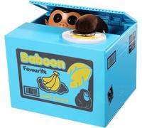 Resulzon Hucha para niños, hucha robada, hucha electrónica con aviso de voz inteligente, gran regalo de Navidad/cumpleaños para niños (mono azul)