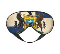 Resumen Bandera del Estado de Pensilvania Map02 Impresión Máscara para dormir Mascarilla de ojos sedosos Máscara de ojos para dormir para mujeres hombres para viajar Relajación del sueño