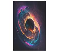 Resumen Black Hole 1000 Piezas Rompecabezas de Madera - Relajación Puzzles Juegos-Rompecabezas Para Niños Y Adultos Regalos 78×53cm
