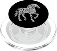 Resumen Caballo de una línea I Dibujo a Mano boceto PopSockets PopGrip para MagSafe