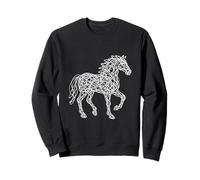 Resumen Caballo de una línea I Dibujo a Mano boceto Sudadera