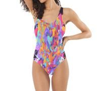 Resumen De ExplosióN De Colores Vibrantes Traje de Baño de una Pieza Monokini Ropa de Playa para Mujeres y Niñas
