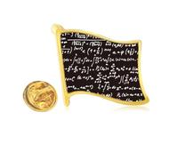 Resumen de fórmulas matemáticas Calculus Figura de metal dorado insignia de solapa