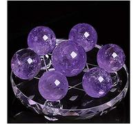 Resumen de la Bola de Cristal de Siete Estrellas de la Matriz de Estrellas Figuras de la artesanía del hogar Decoración del hogar Crack Natural para Evitar los espíritus malignos, reclutar Riqueza,