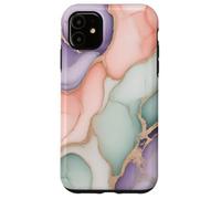 Resumen de mármol melocotón menta Carcasa para iPhone 11