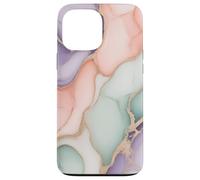 Resumen de mármol melocotón menta Carcasa para iPhone 13 Pro Max