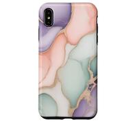 Resumen de mármol melocotón menta Carcasa para iPhone XS Max