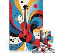 Resumen de música de violín Puzzle de 1000 Piezas para Adultos Ayuda al Cerebro a ejercitar Juguetes adictivos para Cultivar la Paciencia. Una Obra de Arte 38x26cm