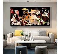 Resumen de Picasso Color Guernica Poster Lienzo Pintura Carteles Impresiones Arte de pared moderno Imagen Sala de estar Decoración del hogar 60x120cm (24x47in) Sin marco