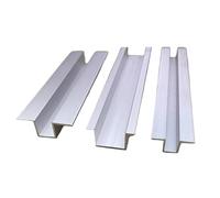 Resumen del canal, Canal de aluminio con ranura en U, 13-50 mm ancho, 1-1,2 espesor pared, 500 longitud, piezas(15x10x4mm,50cm x 2pcs)