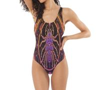 Resumen EscorpióN Naranja Brillante Traje de Baño de una Pieza Monokini Ropa de Playa para Mujeres y Niñas