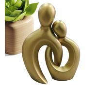 Resumen Estatua de Pareja, Parejas minimalistas Resina Dormitorio | Pareja Estatua de Amor Escultura Pareja Estatua de Arte Abstracto Moderna para Dormitorio Mesa Abrigo Decoración de Boda