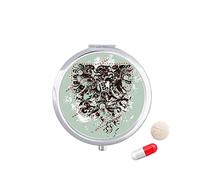 Resumen patrón de diseño graffiti Street Travel bolsillo píldora caso medicina dispensador espejo regalo caja de almacenamiento