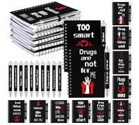 Resurhang 20 Pcs Red Ribbon W wareness Christian Scripture Gifts A6 Spiral Christian Notebook and Bible Ballpoint Pen Religious Scripture Prayer Journal for Party Gifts Supplies