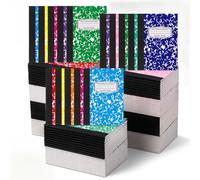 Resurhang Paquete de 200 mini cuadernos de composición con bolsillo a granel, bloc de notas de composición con rayas universitarias, 4.5 x 3.25 pulgadas, cuadernos pequeños de 30 hojas/60 páginas