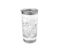 Resurrección de Cristo - Historia bíblica para colorear de fe para niños Vaso térmico de acero inoxidable de doble pared