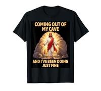 Resurrección de Jesús Saliendo Mi Cueva Divertida Pascua Camiseta