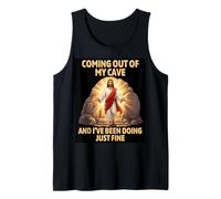 Resurrección de Jesús Saliendo Mi Cueva Divertida Pascua Camiseta sin Mangas