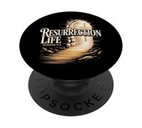 Resurrección Vida Romanos 6:4 Tumba Vacía Cruz Nueva Vida Fe PopSockets PopGrip Adhesivo