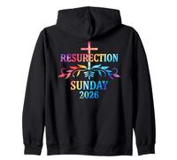 Resurrection Sunday 2026 Cross Colorful Easter Design Sudadera con Capucha