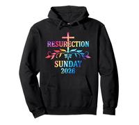 Resurrection Sunday 2026 Cross Colorful Easter Design Sudadera con Capucha