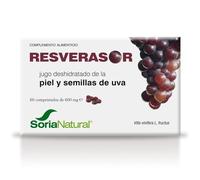 Resverasor Premium, 60 comprimidos, Soria Natural | Resveratrol - Piel y semillas de uva - Acción antioxidante - Bienestar cardiovascular - Envejecimiento saludable