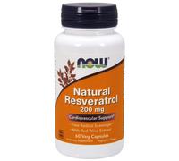 Resveratrol natural con extracto de vino tinto, 200 mg - 60 cápsulas