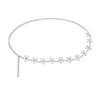 Resweky Cinturones de cadena de cintura vintage con diseño de flores, estilo bohemio, joyería para mujeres y niñas, Large, aleación, No es una piedra preciosa