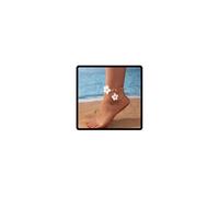 Resweky Tobillera bohemia dorada para verano, playa, flor, abalorio, playa, delicada, joyería para pies, regalos para mujeres y niñas, Large, Metal, No es una piedra preciosa