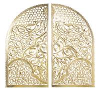 Retablo de 2 Piezas de Madera DM Calado en Dorado 172x1,7x180cm