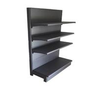 RetailGondolaDisplayShelfBlackShelvingUnitforyGrocery&LiquorStoresVersatile90x43x135cmShowcaseforFoodProducts&Merchandise