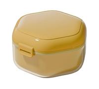 Retainer Case And Denture Holder | Leakproof Three-Layer Travel Container For Mouth Guards And Dentures | Ideal Teeth Storage Solution For Home And -the-Go Use | Perfect For Partial Denture Care
